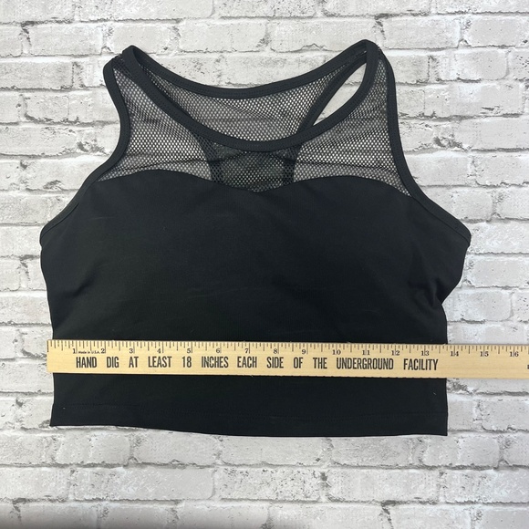 KIAVA Black Sweetheart Swim Tank Top w/Built In Bra Mesh Racerback Women’s Small - Picture 4 of 9